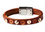 leather bracelet with copper dome studs