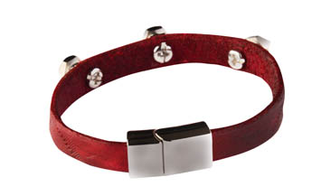 leather bracelet with spikes