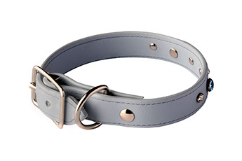 Faux leather dog collar